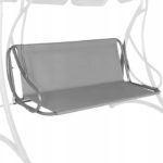 Vászonhuzat nagy kerti hintához, üléshez és háttámlához, 130x100cm, világosszürke