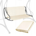 Vászonhuzat nagy kerti hintához, üléshez és háttámlához, 130x100cm, bézs