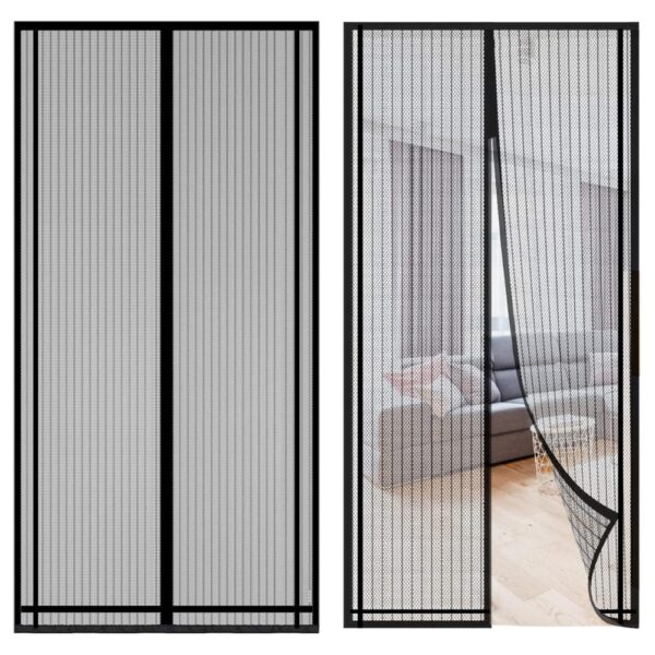 Szúnyogháló, mágneses záródás, szélesség 80-100cm, magasság 210-220cm, fekete - Image 2