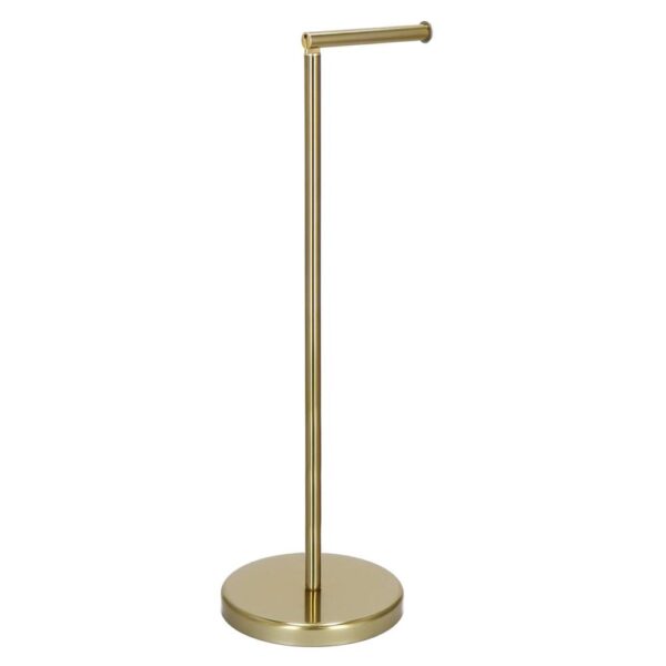 Suport hartie igienica 2 in 1 cu tija mobila, 68.5cm, auriu - Image 2