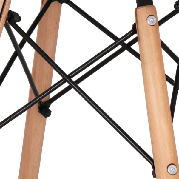 Konyhai étkezőasztal, kerek, átmérő 80 cm, magasság 75 cm, MDF lap, fa lábak, Fehér - Image 10