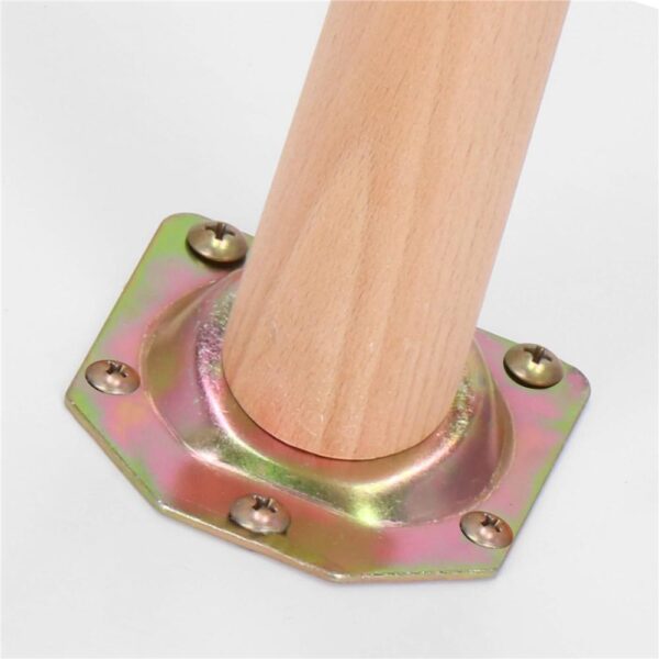Dohányzóasztal, ovális, átmérő 50 cm, magasság 48 cm, MDF lap, fa lábak, Fehér - Image 12