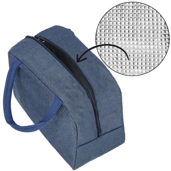 Geanta frigorifica cu izolatie termica pentru mancare, 21x10x23cm, albastru - Image 11