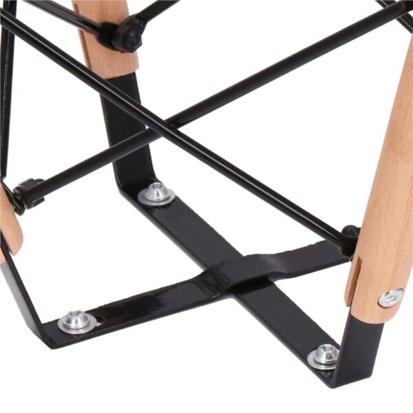 Dohányzóasztal, kerek, átmérő 60 cm, magasság 45 cm, MDF lap, fa lábak, Fehér - Image 11