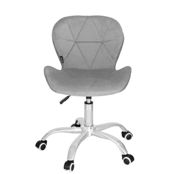 Scaun de birou ergonomic, tapitat cu catifea, 120kg, gri - Image 13