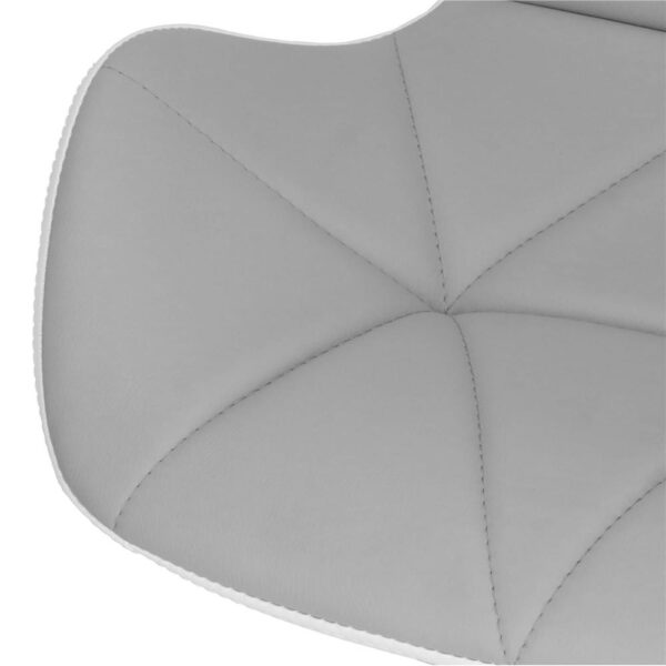 Scaun de birou ergonomic, tapitat cu piele ecologica, 120kg, alb gri - Image 11