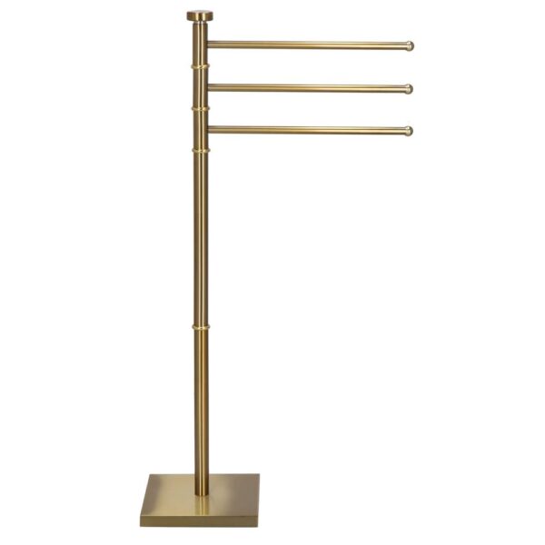 RESIGILAT: Suport cuier pentru prosoape cu 3 brate, inaltime 86cm, auriu lucios - Image 16
