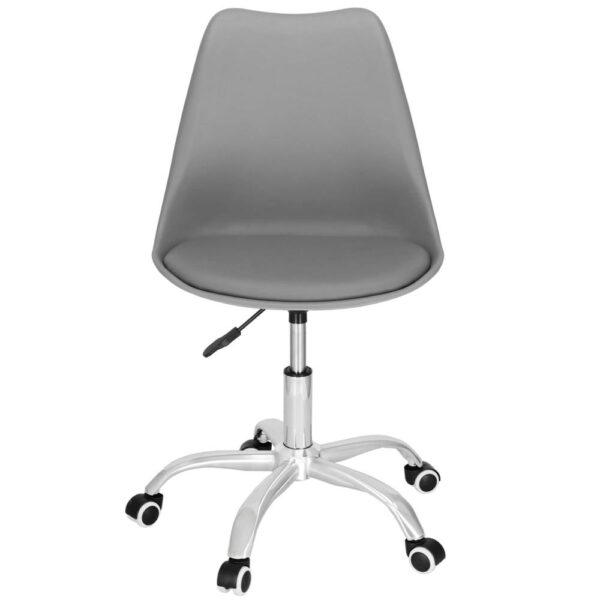 Ergonomikus irodai szék, ökobőr, 150kg, acél talp, szürke - Image 13
