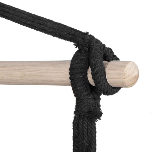 Függesztett hinta függőágy otthonra vagy kertre, párnákkal, 130x100cm, 150kg, sötétszürke - Image 12