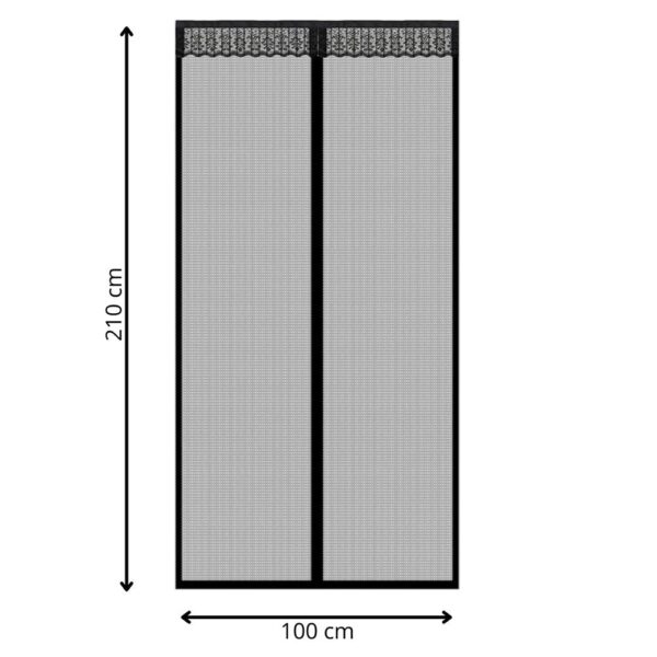 Szúnyogháló, mágneses zárással, szélessége 100 cm, magassága 210 cm, fekete - Image 11
