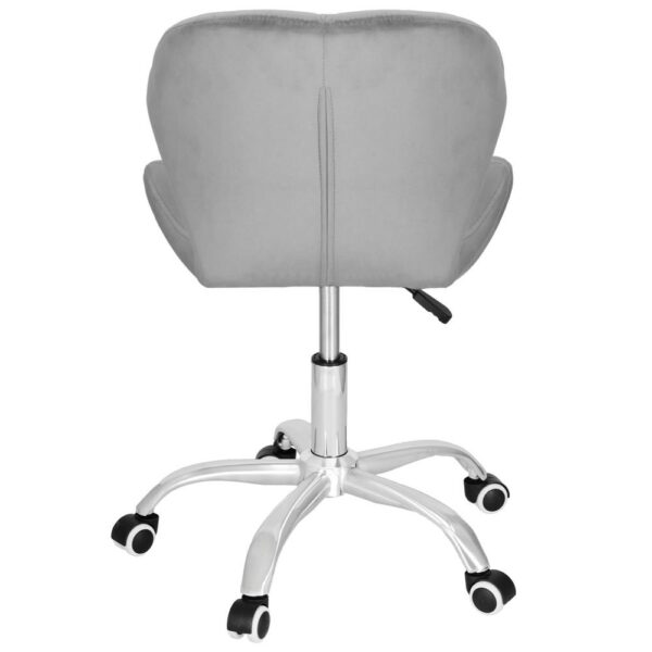 Scaun de birou ergonomic, tapitat cu catifea, 120kg, gri - Image 15
