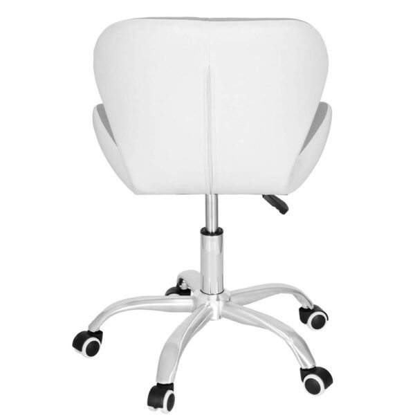 Scaun de birou ergonomic, tapitat cu piele ecologica, 120kg, alb gri - Image 14