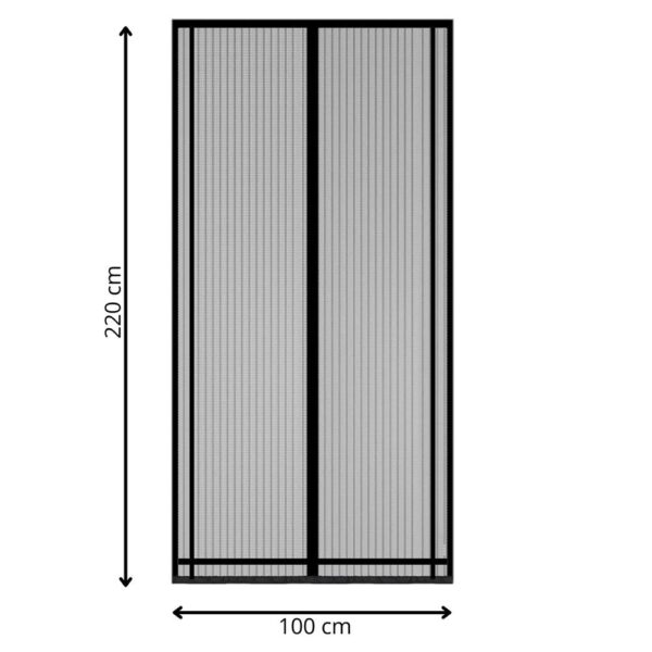 Szúnyogháló, mágneses záródás, szélesség 80-100cm, magasság 210-220cm, fekete - Image 15