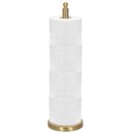 Pálcás WC papír tartó, 52cm, fényes arany