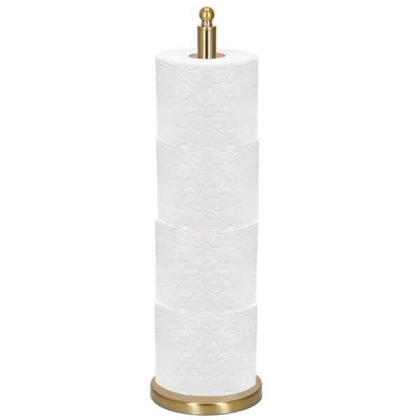 Pálcás WC papír tartó, 52cm, fényes arany