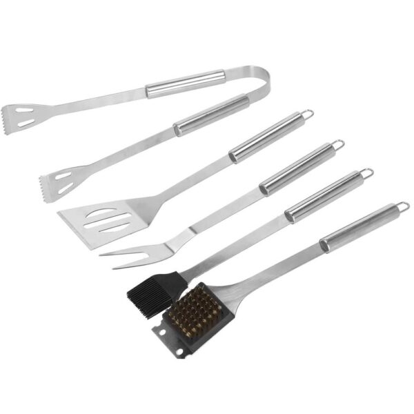 Rozsdamentes acél grillkiegészítő készlet, 20 darab, kefével, szállítótáskával - Image 22