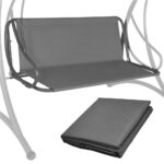 Vászonhuzat kerti hintához, üléshez és háttámlához, 110x90cm, sötétszürke