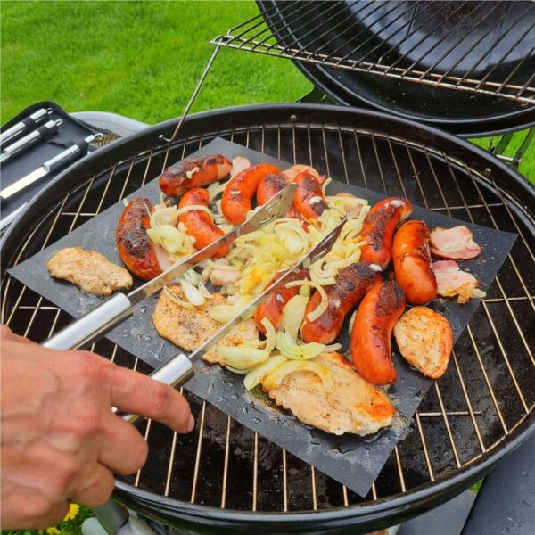 Rozsdamentes acél grillkiegészítő készlet, 20 darab, kefével, szállítótáskával - Image 5