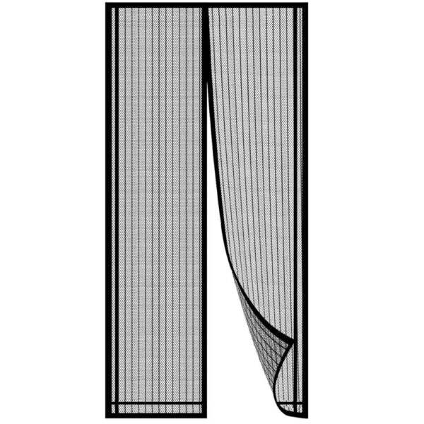 Szúnyogháló, mágneses záródás, szélesség 80-100cm, magasság 210-220cm, fekete - Image 5