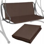 Vászonhuzat 4 személyes kerti hintához, ülés és háttámla, 160x100cm, barna