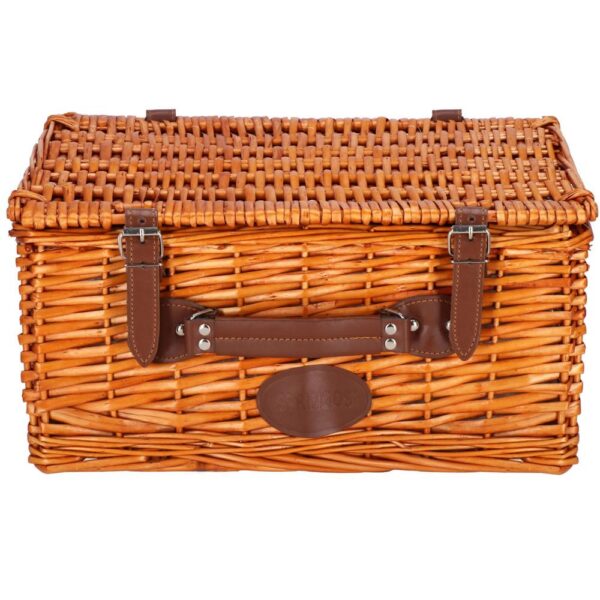 Cos de picnic echipat pentru 4 persoane Deluxe, din rachita, cu vesela si tacamuri, frigorific - Image 5