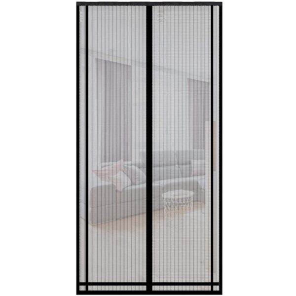 Szúnyogháló, mágneses záródás, szélesség 80-100cm, magasság 210-220cm, fekete - Image 6