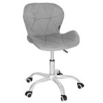 Scaun de birou ergonomic, tapitat cu catifea, 120kg, gri