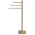 Törölközőtartó állvány 3 karral, 86 cm magas, fényes arany