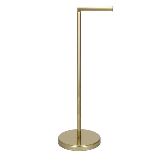 Suport hartie igienica 2 in 1 cu tija mobila, 68.5cm, auriu - Image 6