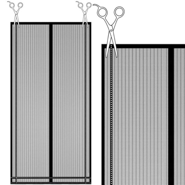 Szúnyogháló, mágneses záródás, szélesség 80-100cm, magasság 210-220cm, fekete - Image 8