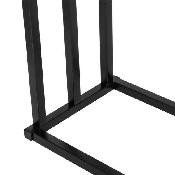 Suport metalic de baie pentru prosoape, cu 3 standuri, 84 cm, negru - Image 7