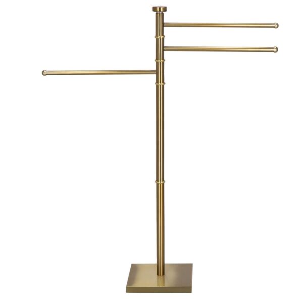 RESIGILAT: Suport cuier pentru prosoape cu 3 brate, inaltime 86cm, auriu lucios - Image 11