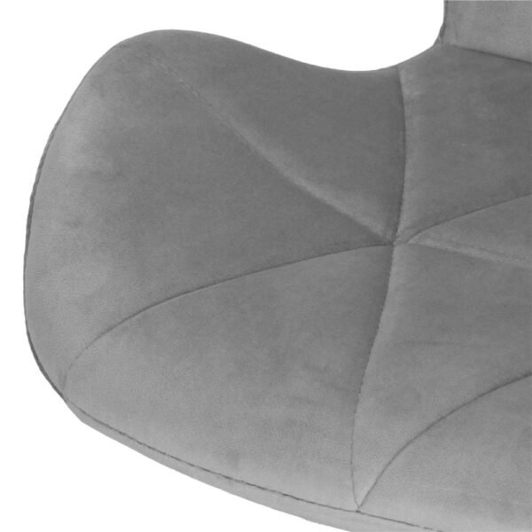 Scaun de birou ergonomic, tapitat cu catifea, 120kg, gri - Image 9
