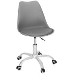 Ergonomikus irodai szék, ökobőr, 150kg, acél talp, szürke