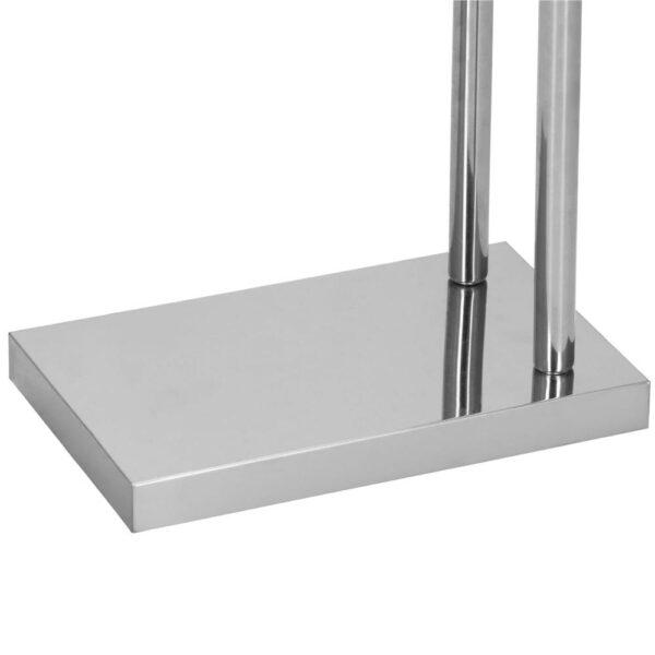RESIGILAT: Suport metalic de baie pentru prosoape, cu 2 brate, 80 cm, argintiu cromat - Image 11