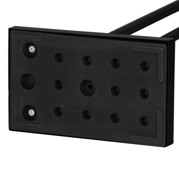 Suport metalic de baie pentru prosoape, cu 2 brate, 80 cm, negru mat - Image 8