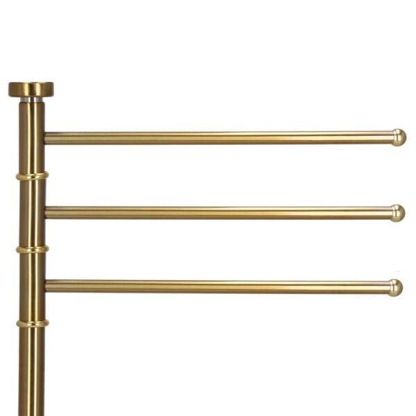 RESIGILAT: Suport cuier pentru prosoape cu 3 brate, inaltime 86cm, auriu lucios - Image 12
