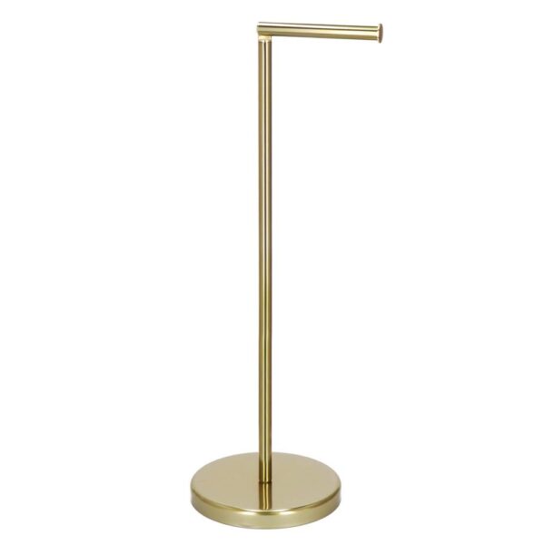 Suport hartie igienica 2 in 1 cu tija mobila, 68.5cm, auriu - Image 8