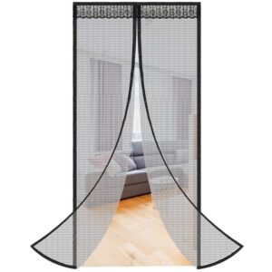 Szúnyogháló, mágneses zárással, szélessége 100 cm, magassága 210 cm, fekete