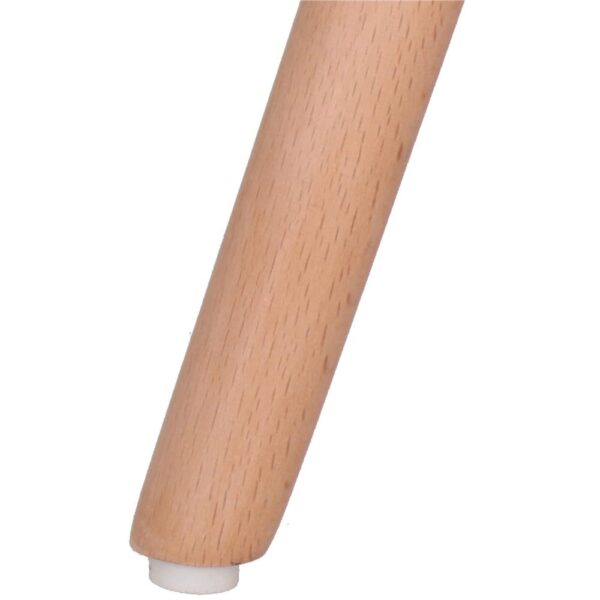 Dohányzóasztal, kerek, átmérő 60 cm, magasság 45 cm, MDF lap, fa lábak, Fehér - Image 8