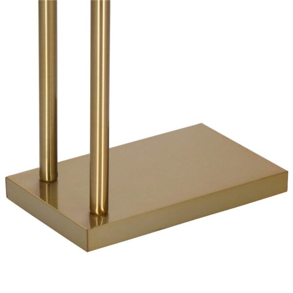 Suport metalic de baie pentru prosoape, cu 2 brate, 80 cm, auriu mat - Image 8