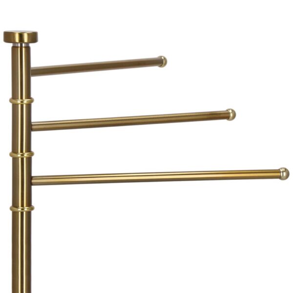 RESIGILAT: Suport cuier pentru prosoape cu 3 brate, inaltime 86cm, auriu lucios - Image 13