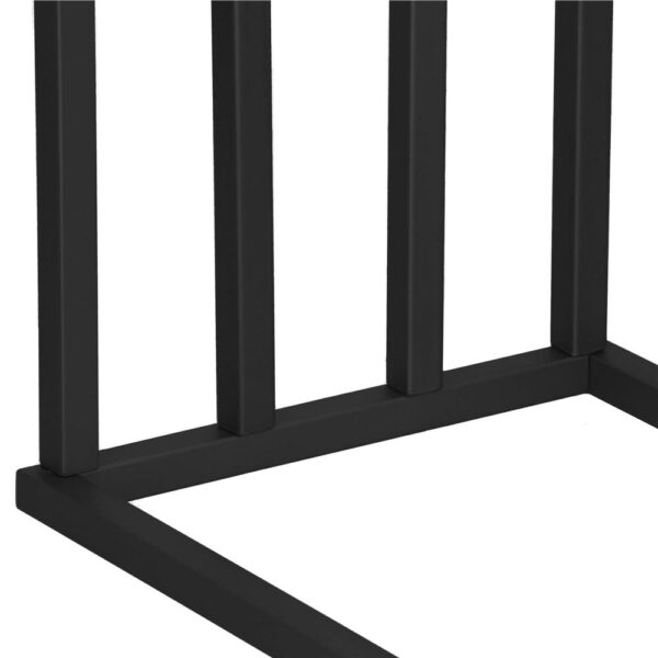 Suport metalic de baie pentru prosoape, cu 4 standuri, 96 cm, negru - Image 9