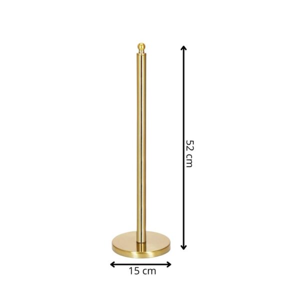 Pálcás WC papír tartó, 52cm, fényes arany - Image 8