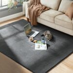 SONGMICS Csúszásgátló díszszőnyeg, mosógépben mosható, 160×230 cm, szénszürke