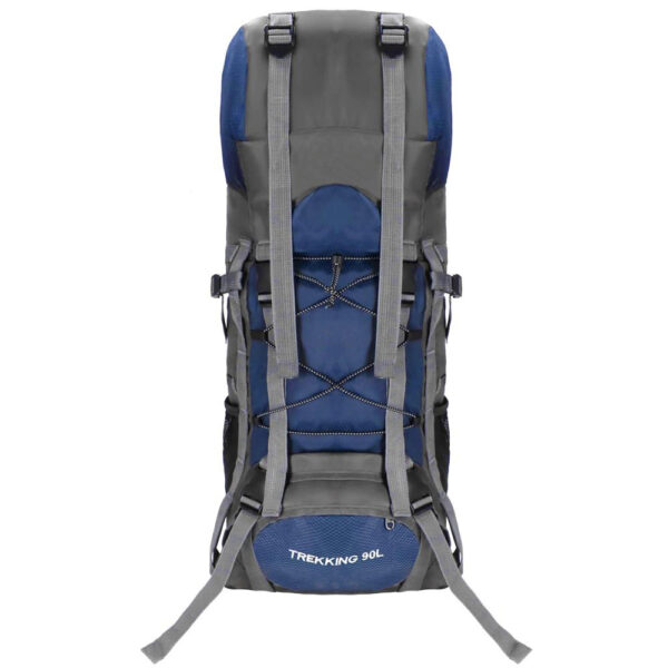Katonai taktikai hátizsák túrázáshoz, esővédővel, 90 liter, 25 kg, 74x32x20 cm, kék szürke - Image 4