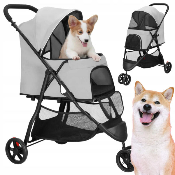 Állatszállító kocsi, 15 kg teherbírású, kutyáknak és macskáknak - Image 12