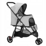 Állatszállító kocsi, 15 kg teherbírású, kutyáknak és macskáknak