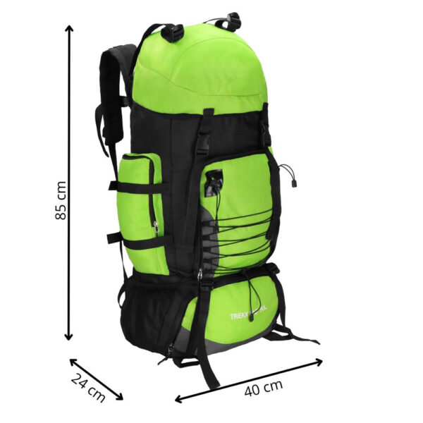 Katonai taktikai hátizsák túrázáshoz, esővédővel, 90 liter, 25 kg, 85x38x26 cm, zöld fekete - Image 17
