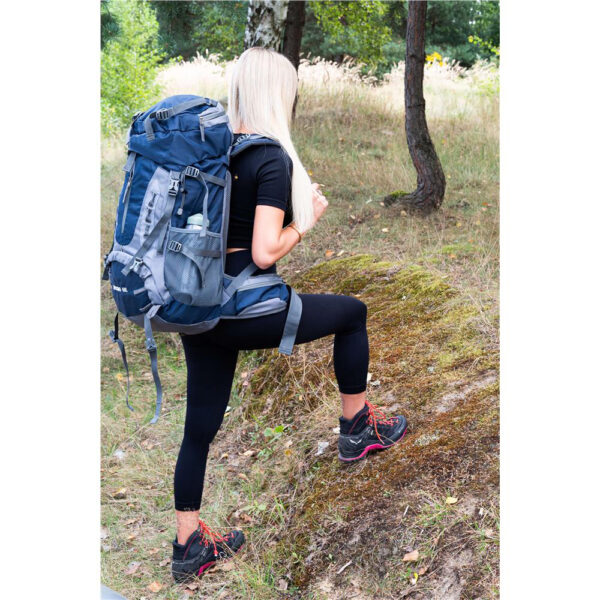 Katonai taktikai hátizsák túrázáshoz, esővédővel, 60 liter, 25 kg, 70x40x24 cm, kék szürke - Image 20
